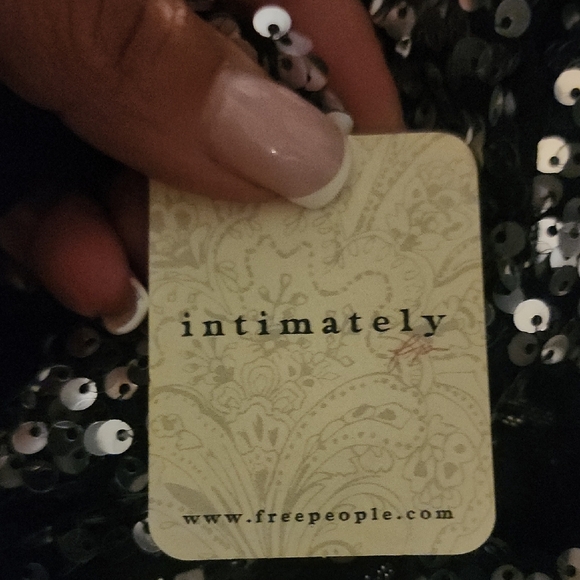 Free People Silver Sequin Sparks Fly Bralette Size XL - Picture 2 of 5